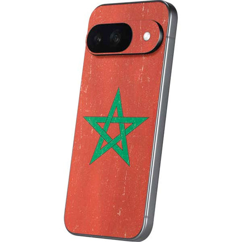 Morocco Flag Distressed Google Pixel 9 Skin